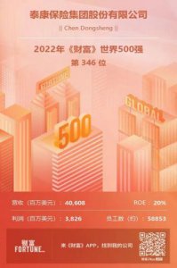 ​泰康保险集团世界500强排第几？泰康保险集团是国企吗