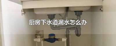 ​厨房下水道有点漏水怎么办 厨房下水道水管漏水怎么办