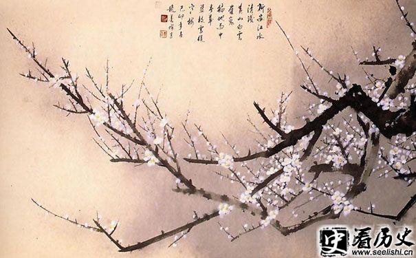 王安石梅花古诗配画