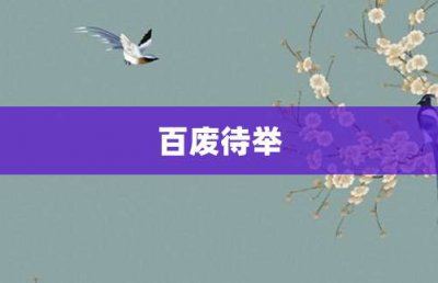​百废待举