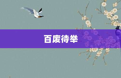 百废待举