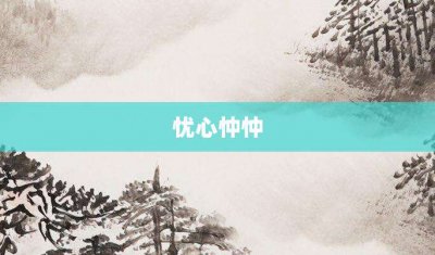 ​忧心忡忡