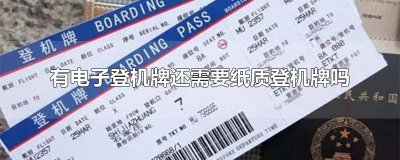 ​弄了电子登机牌还可以再弄纸质登机牌吗? 换了纸质登机牌还能用电子登机牌吗