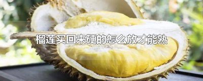 ​剥开的榴莲有点硬怎么放熟 榴莲开了有点生硬应该怎样放熟