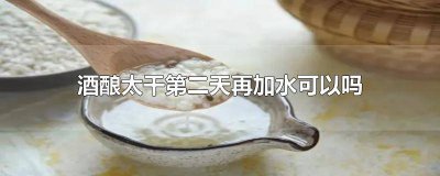 ​做好酒酿还可以放水吗怎么保存 做酒酿要放水吗