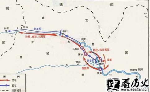 刘备伐吴形势图