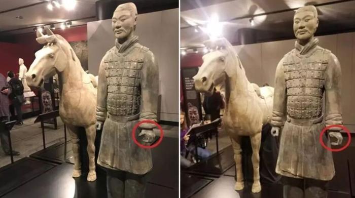 兵马俑手指被美国人掰断盗走这么多天后，美方终于道歉了！