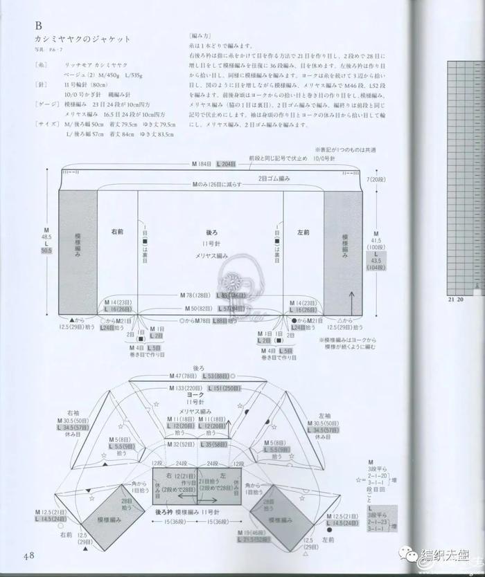 火红郁金香：云舒从领口往下织女士棒针开衫（有编织图解）