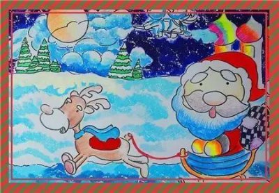 ​圣诞老人和圣诞树一起怎么画好看（画一个美丽的圣诞树)