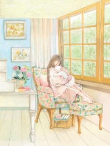 ​非常好看的暖色调水彩插画作品，太喜欢画里的场景了