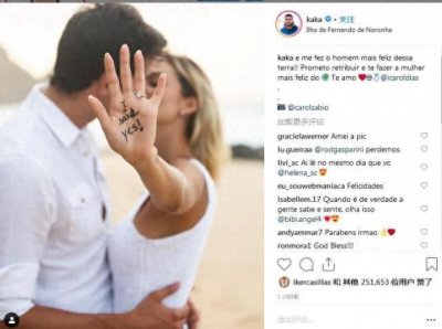 ​巴西巨星卡卡求婚成功！甜蜜告白：让你成为最幸福的女人