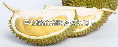​甲仑榴莲没有裂开可以吃吗