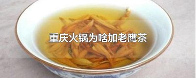 ​重庆火锅为啥加老鹰茶