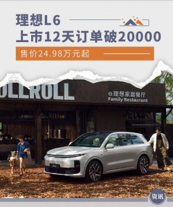 ​理想L6售24.98万元起 上市12天订单破20000