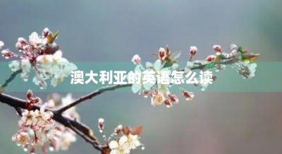 ​澳大利亚的英语怎么读