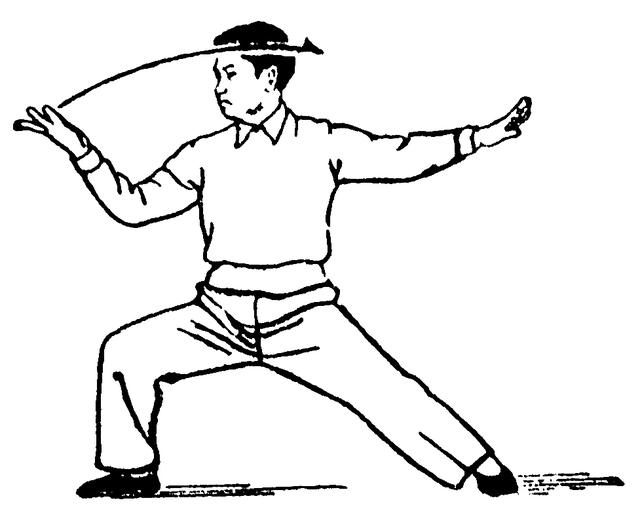 右野马分鬃动作图简易（想不到野马分鬃）(2)