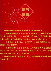 ​灌南县2020年各中学高考喜报！灌南高中灌南二中田家炳共创历史