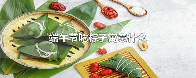 ​端午节吃粽子寓意什么
