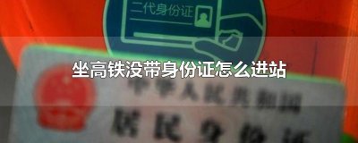​坐高铁没带身份证怎么进站
