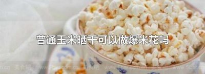 ​普通玉米晒干可以做爆米花,普通玉米能不能做爆米花?