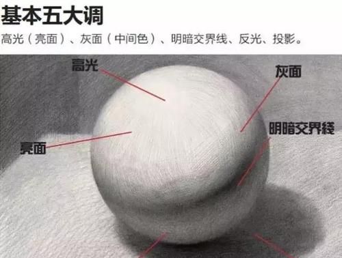 素描里的三大面五大调子是什么意思